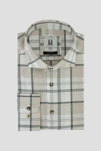 Le devant de Chemise blanc à motif à carreaux - Regular fit de Upper East pour Hommes