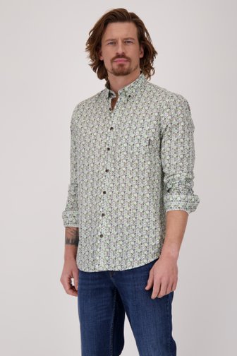 Chemise blanc-vert-bleu - regular fit de Bluefields pour Hommes