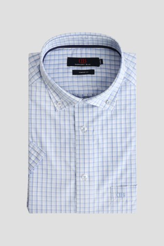 Le devant de Chemise blanche à carreaux bleus - Comfort fit de Dansaert Blue pour Hommes