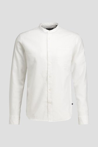 Le devant de Chemise blanche à col mao - Slim fit de Matinique pour Hommes