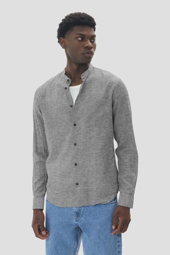 Le devant de Chemise blanche à col mao - Slim fit de Matinique pour Hommes