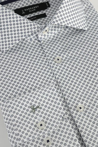 Le devant de Chemise blanche à fine imprimé all-over - Slim fit de Dansaert Black pour Hommes