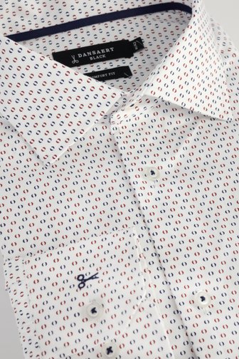 Le devant de Chemise blanche à imprimé à pois - Comfort fit de Dansaert Black pour Hommes
