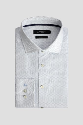 Photo produit 1 de Chemise blanche à imprimé bleu clair - Regular fit de Dansaert Black pour Hommes