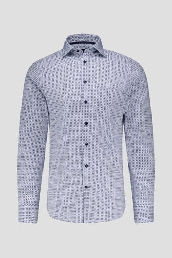Chemise blanche à imprimé bleu - regular fit de Dansaert Black pour Hommes