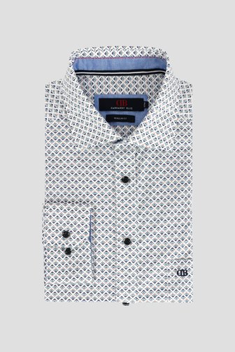 Chemise blanche à imprimé bleu - regular fit de Dansaert Blue pour Hommes