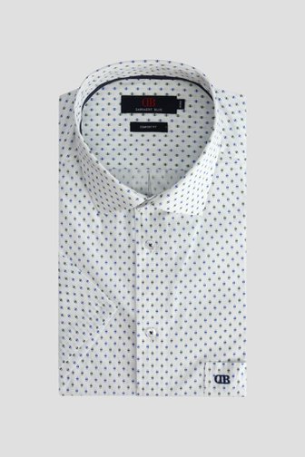 Le devant de Chemise blanche à imprimé bleu-vert - Comfort fit de Dansaert Blue pour Hommes