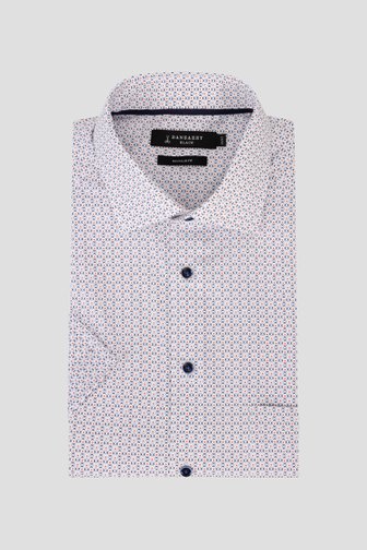 Chemise blanche à imprimé bleu – Regular fit de Dansaert Black pour Hommes