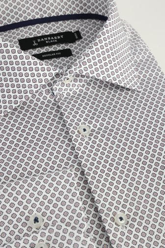 Le devant de Chemise blanche à imprimé bordeaux - Regular fit de Dansaert Black pour Hommes