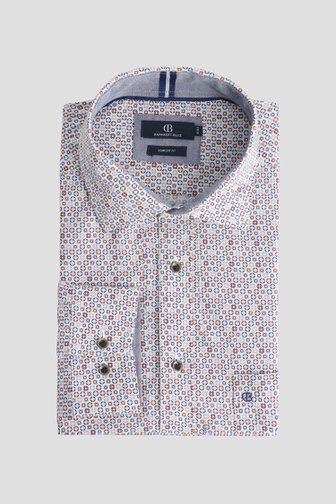 Chemise blanche à imprimé coloré – Comfort fit