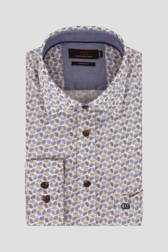 Chemise blanche à imprimé feuillage - Comfort fit de Dansaert Blue pour Hommes