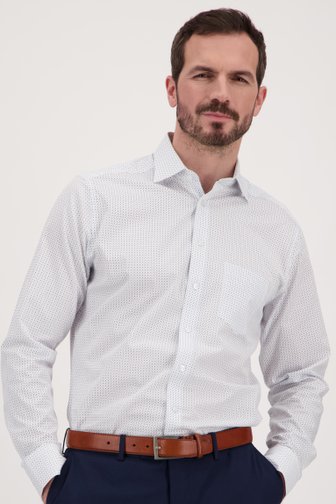 Chemise blanche à imprimé fin bleu - Regular fit  de Dansaert Black pour Hommes