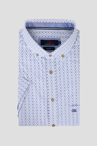 Chemise blanche à imprimé fin bleu – Comfort fit de Dansaert Blue pour Hommes