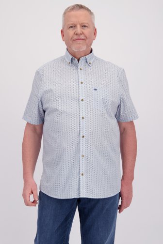Chemise blanche à imprimé fin bleu – Comfort fit de Dansaert Blue pour Hommes