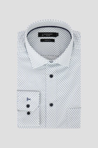 Chemise blanche à imprimé fin - comfort fit de Dansaert Black pour Hommes