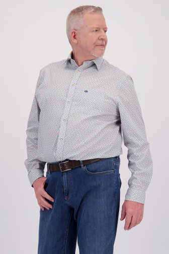 Chemise blanche à imprimé fin - Comfort fit de Dansaert Blue pour Hommes