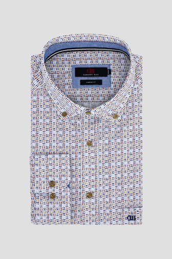 Le devant de Chemise blanche à imprimé fin – Comfort fit de Dansaert Blue pour Hommes