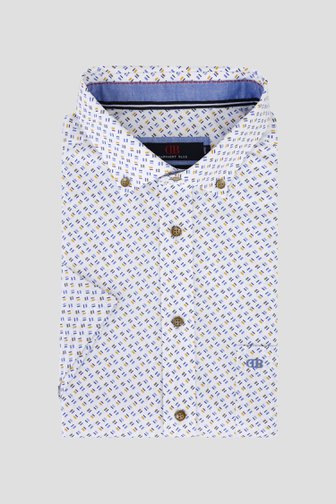 Chemise blanche à imprimé fin – Comfort fit de Dansaert Blue pour Hommes
