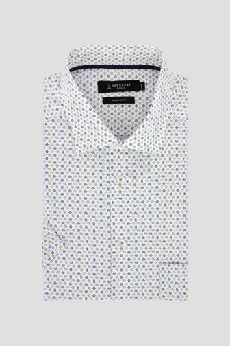 Chemise blanche à imprimé floral fin – Regular fit de Dansaert Black pour Hommes