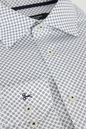 Le devant de Chemise blanche à imprimé vert - Comfort fit de Dansaert Black pour Hommes