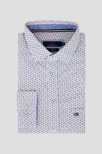 Chemise blanche à mini imprimé - comfort fit de Dansaert Blue pour Hommes