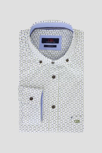 Chemise blanche à mini imprimé - comfort fit de Dansaert Blue pour Hommes
