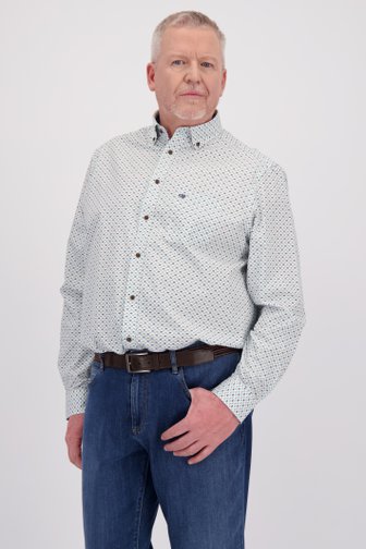 Chemise blanche à mini imprimé - comfort fit de Dansaert Blue pour Hommes