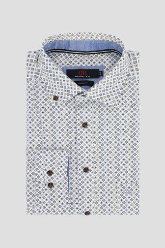 Photo produit 1 de Chemise blanche à motif à carreaux – Regular fit de Dansaert Blue pour Hommes