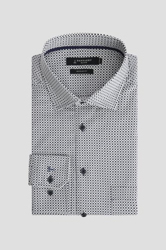 Photo produit 1 de Chemise blanche à motif bleu foncé - Regular fit de Dansaert Black pour Hommes