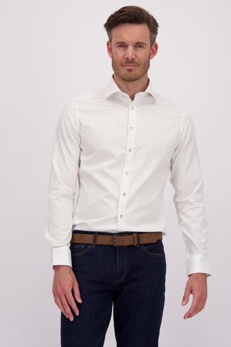 Chemise blanche à motif fin - Slim fit de Dansaert Black pour Hommes