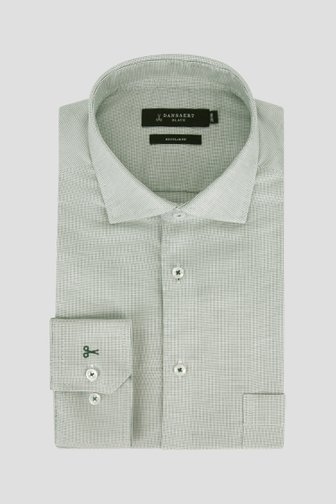 Chemise blanche à pois vert foncé - Regular fit de Dansaert Black pour Hommes