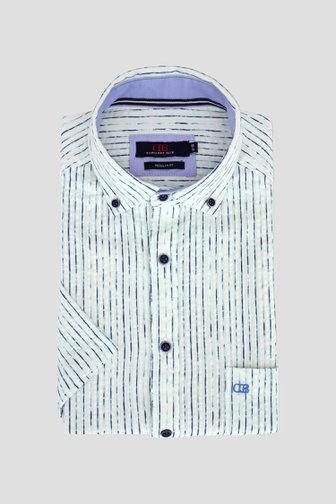 Le devant de Chemise blanche à rayures bleues – Regular fit de Dansaert Blue pour Hommes