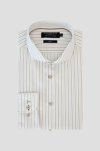 Le devant de  Chemise blanche à rayures - slim fit  de Dansaert Black pour Hommes