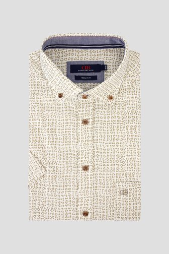 Chemise blanche avec imprimé beige - Regular fit de Dansaert Blue pour Hommes