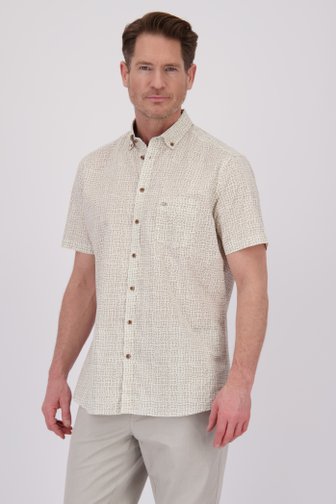 Chemise blanche avec imprimé beige - Regular fit de Dansaert Blue pour Hommes