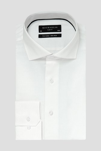 Chemise blanche en tissu texturé - Slim fit
