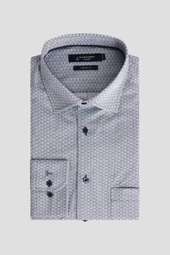 Le devant de Chemise blanche et bleue à motif - Comfort fit de Dansaert Black pour Hommes
