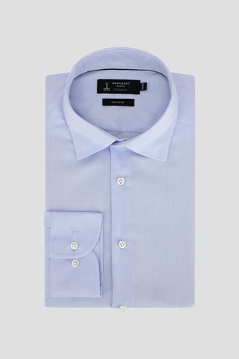 Le devant de Chemise bleu à structure chevrons – Regular fit de Dansaert Black Premium pour Hommes