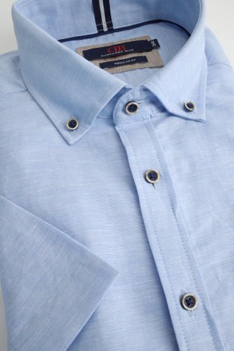 Le devant de Chemise bleu clair à manches courtes - Regular fit de Dansaert Blue pour Hommes