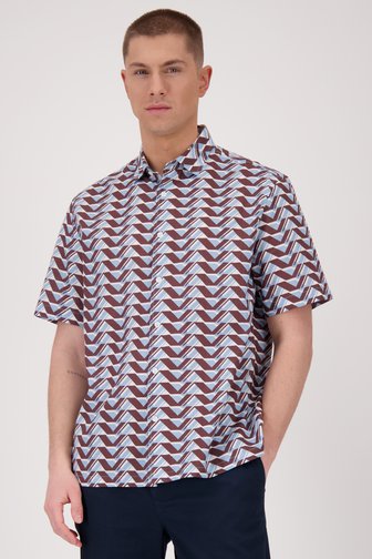 Chemise bleu clair à motif géométrique de Casual Five pour Hommes