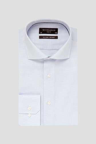 Le devant de Chemise bleu clair chiné – Coupe slim de Michaelis pour Hommes