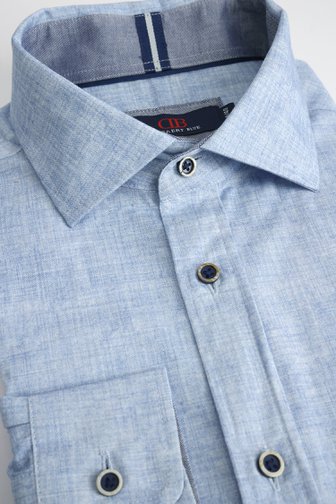 Le devant de Chemise bleu clair chinée – Comfort fit de Dansaert Blue pour Hommes