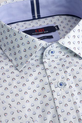 Le devant de Chemise bleu clair imprimée - Comfort fit de Dansaert Blue pour Hommes
