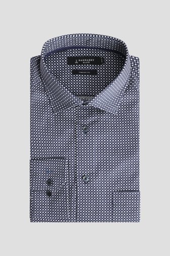 Le devant de Chemise bleu foncé à imprimé blanc - Comfort fit de Dansaert Black pour Hommes