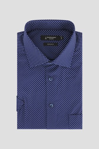 Chemise bleu foncé à imprimé fin – Regular fit de Dansaert Black pour Hommes
