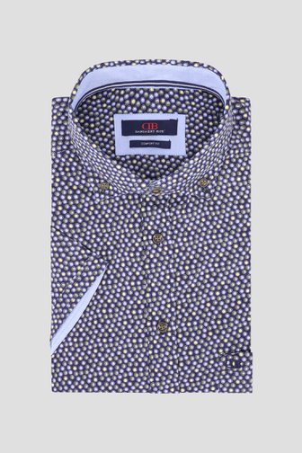 Chemise bleu foncé à pois - comfort fit.  de Dansaert Blue pour Hommes