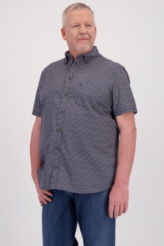 Chemise bleu foncé à pois - comfort fit.  de Dansaert Blue pour Hommes