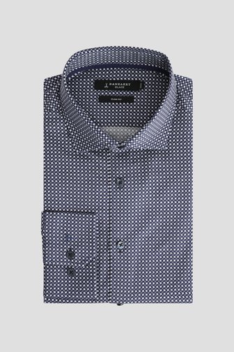 Photo produit 1 de Chemise bleu foncé avec imprimé blanc - Slim fit de Dansaert Black pour Hommes
