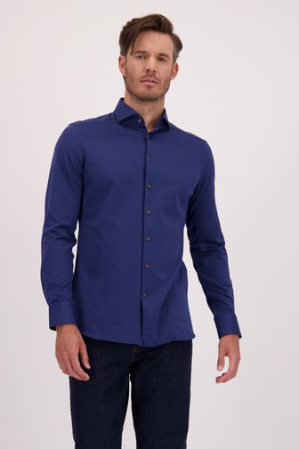 Le devant de  Chemise bleu foncé - regular fit  de Upper East pour Hommes