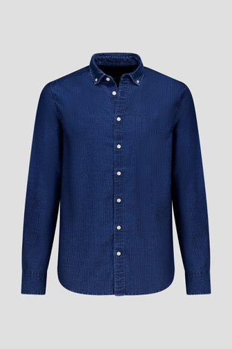 Chemise bleu jean à fines rayures - Regular fit de Ravøtt pour Hommes
